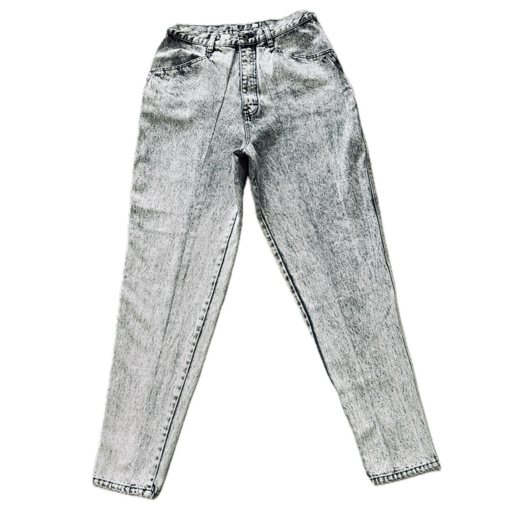 👖🛼 BRITTANIA Export Vintage 80s Gray Grey Acid Wash Jeans‎ | Hong Kong Sz 14